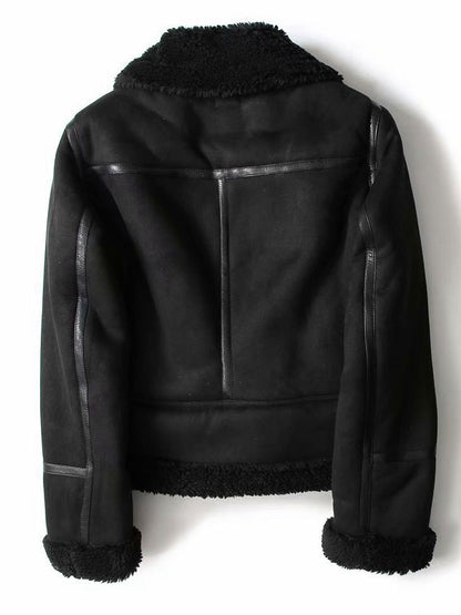 Suede Jacket Faux Shearling Winter Coat 2026 Outerwear For Women