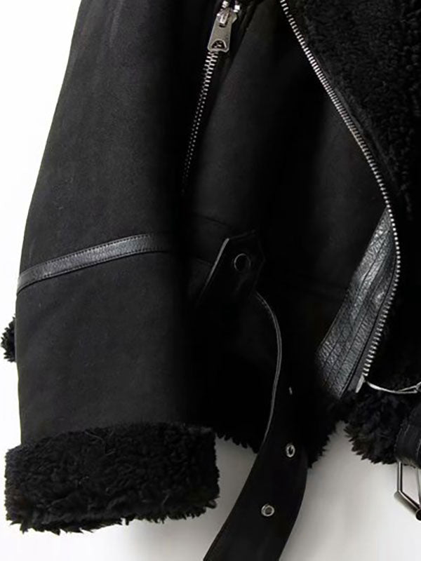 Suede Jacket Faux Shearling Winter Coat 2026 Outerwear For Women