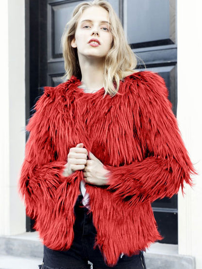 Faux Fur Coat Winter Short Eco-friendly Fur Coat For Women 2026