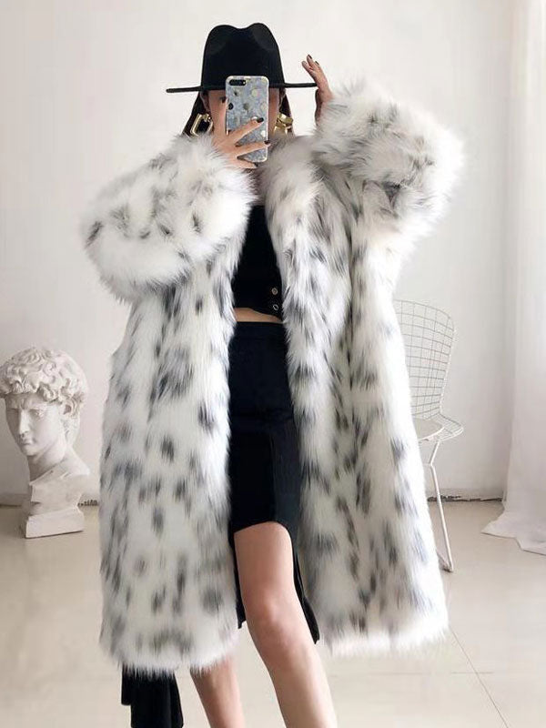 Faux Fur Coat Two Tone 2026 Winter Long Eco-friendly Fur Coat For Women