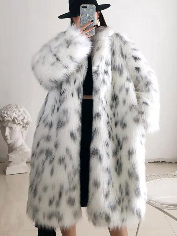 Faux Fur Coat Two Tone 2026 Winter Long Eco-friendly Fur Coat For Women