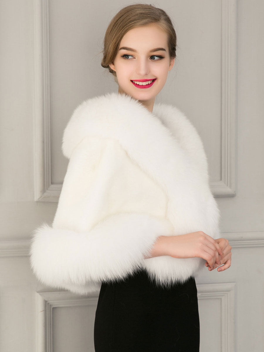 Women's Wedding White Shawl Bridal Winter Warm Cover Ups 2026