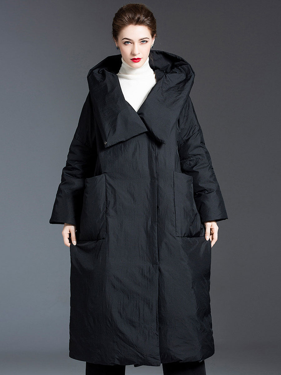 Women's Down Coat Oversized Duck Down Winter Warm Outerwear
