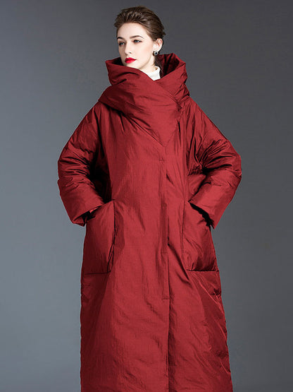 Women's Down Coat Oversized Duck Down Winter Warm Outerwear