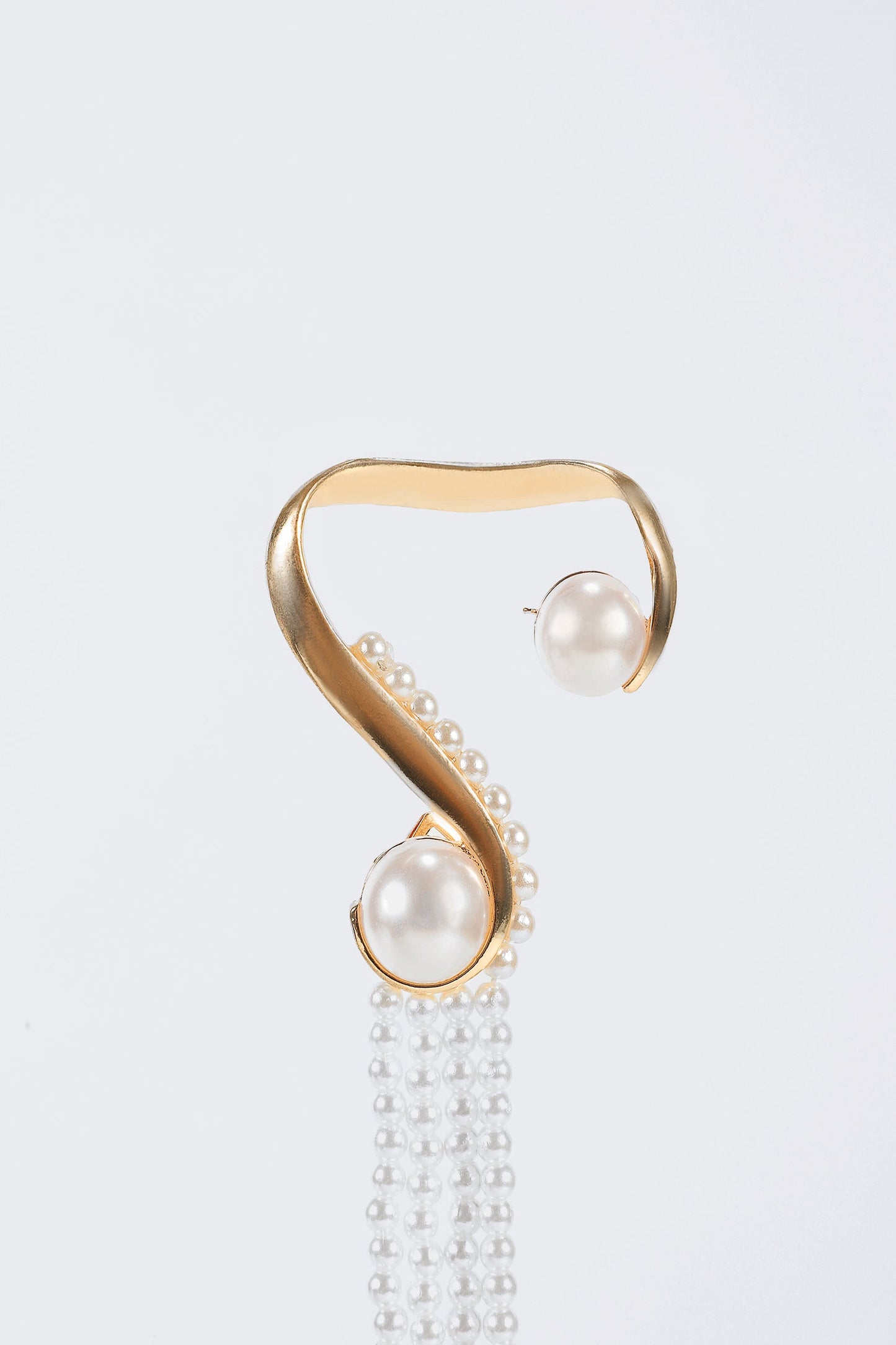 Faux Pearl Tassel Drop Ear Clip