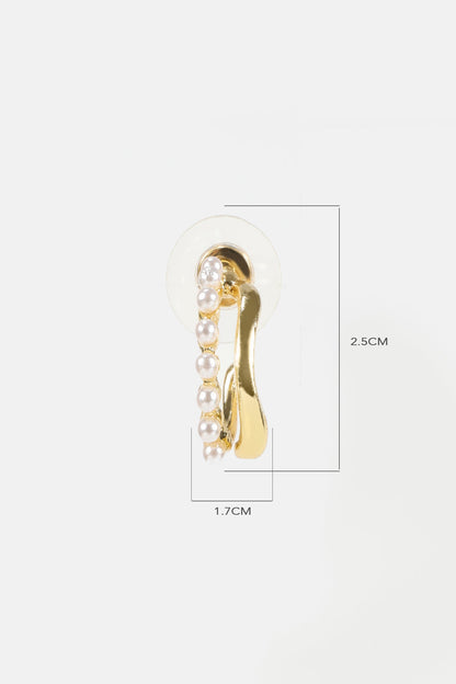 Faux Pearl Stud Earrings