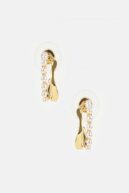 Faux Pearl Stud Earrings