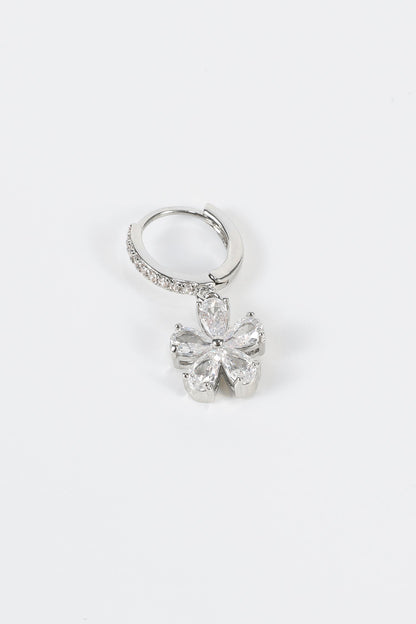 Faux Diamond Floral Earrings