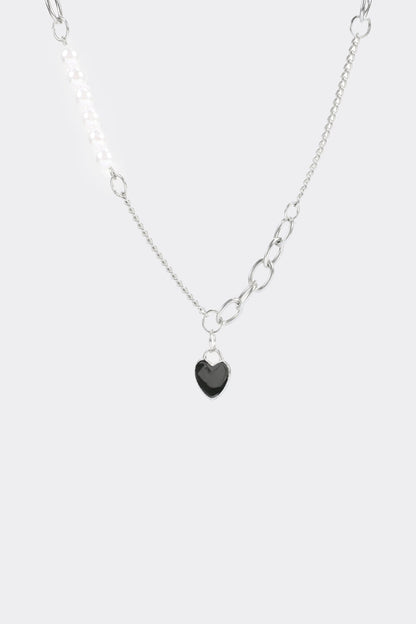 Faux Pearl Heart Pattern Necklace