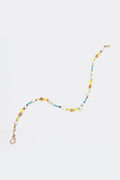 Faux Pearl Beaded Pendant Necklace