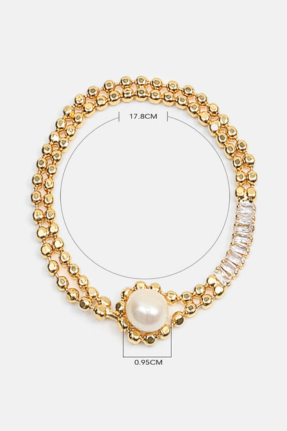 Faux Pearl Beaded Bracelet