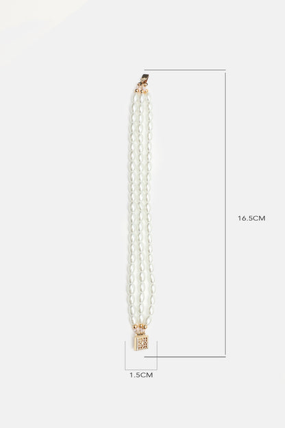 Faux Pearl Beaded Bracelet