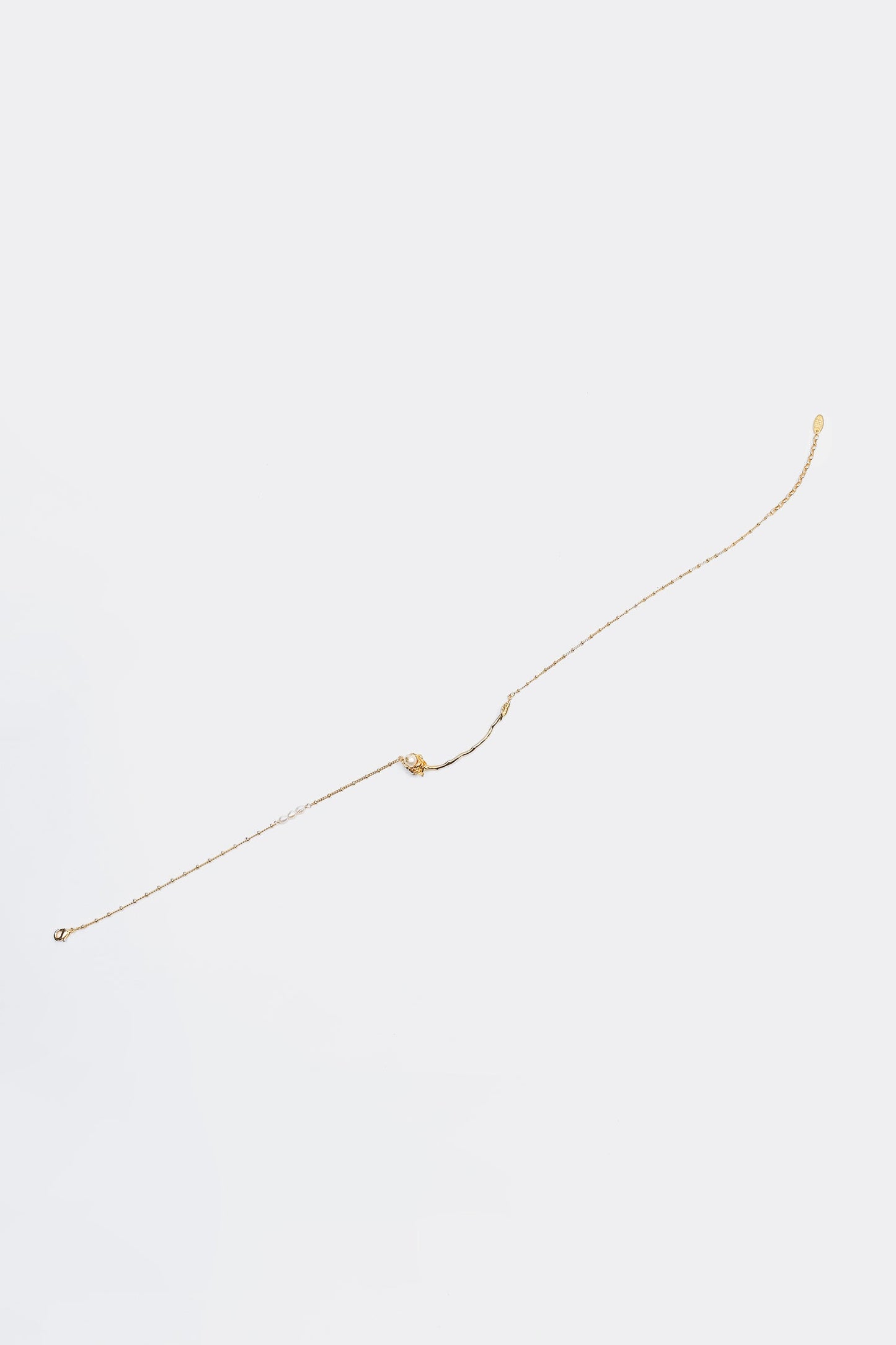 Faux Pearl Rose Necklace