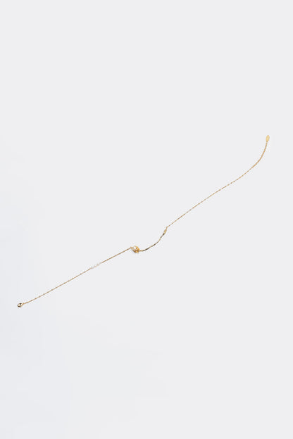 Faux Pearl Rose Necklace