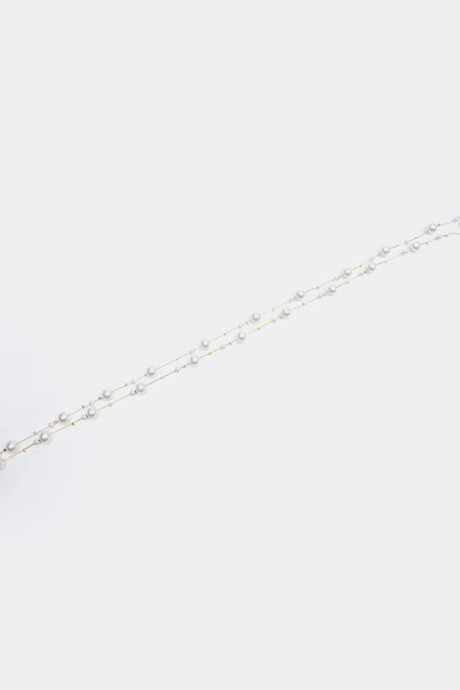 Faux Pearl Long Necklace