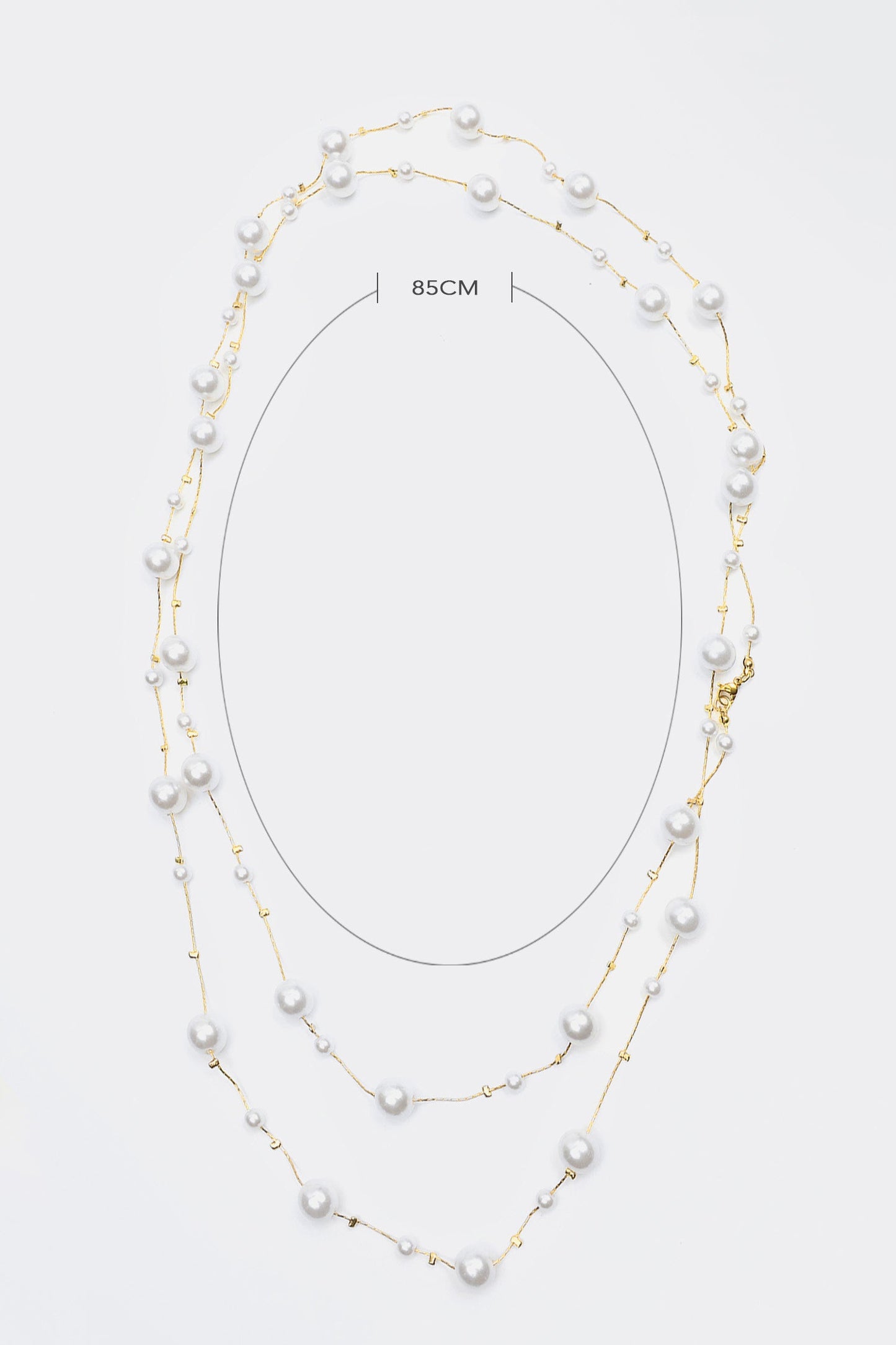 Faux Pearl Long Necklace