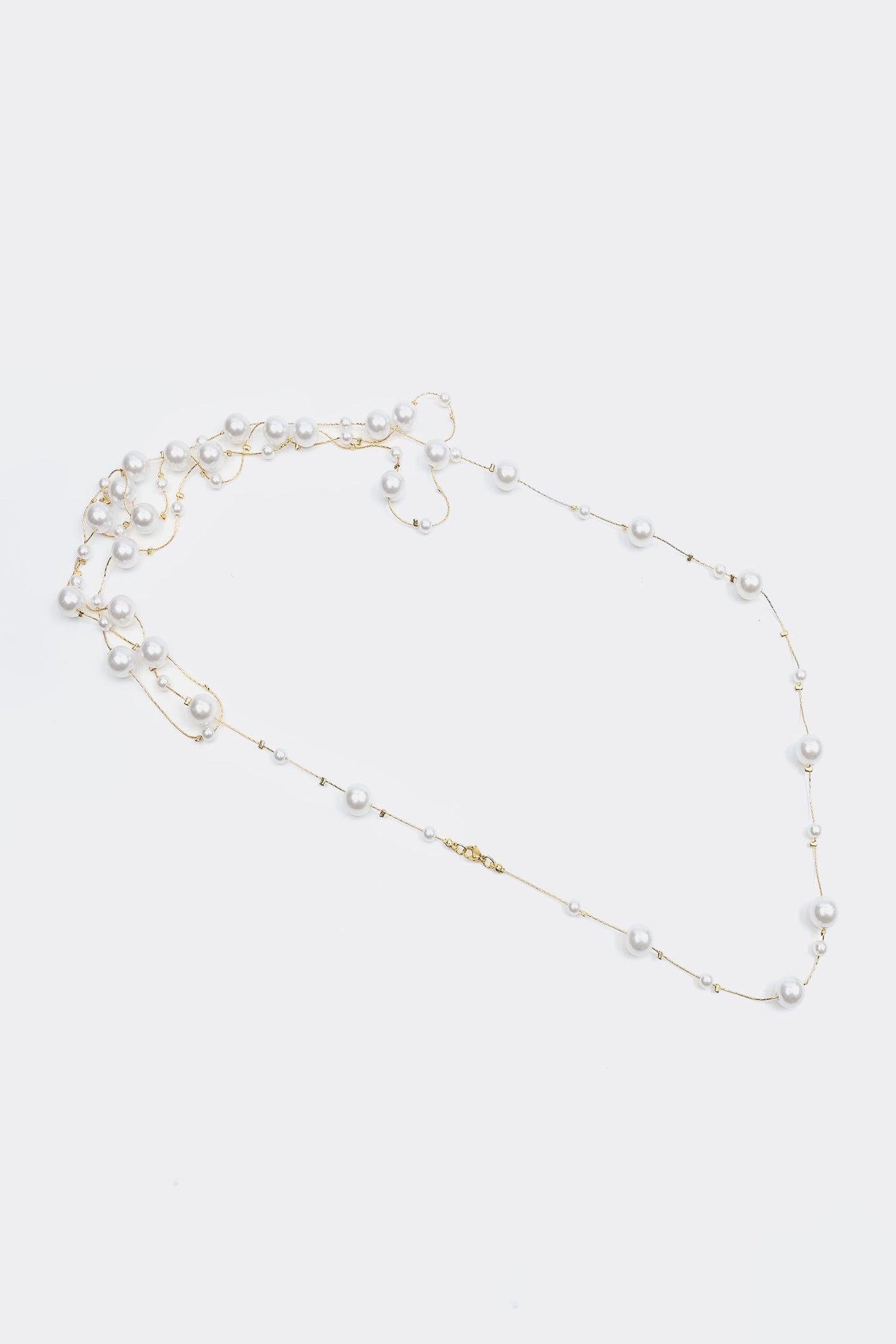 Faux Pearl Long Necklace