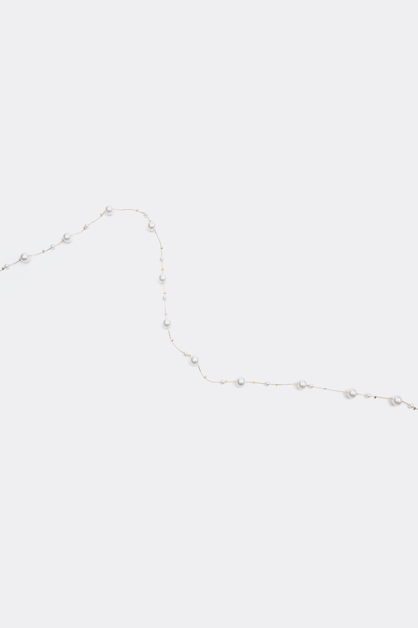 Faux Pearl Long Necklace