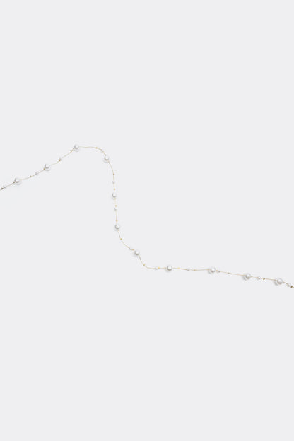 Faux Pearl Long Necklace