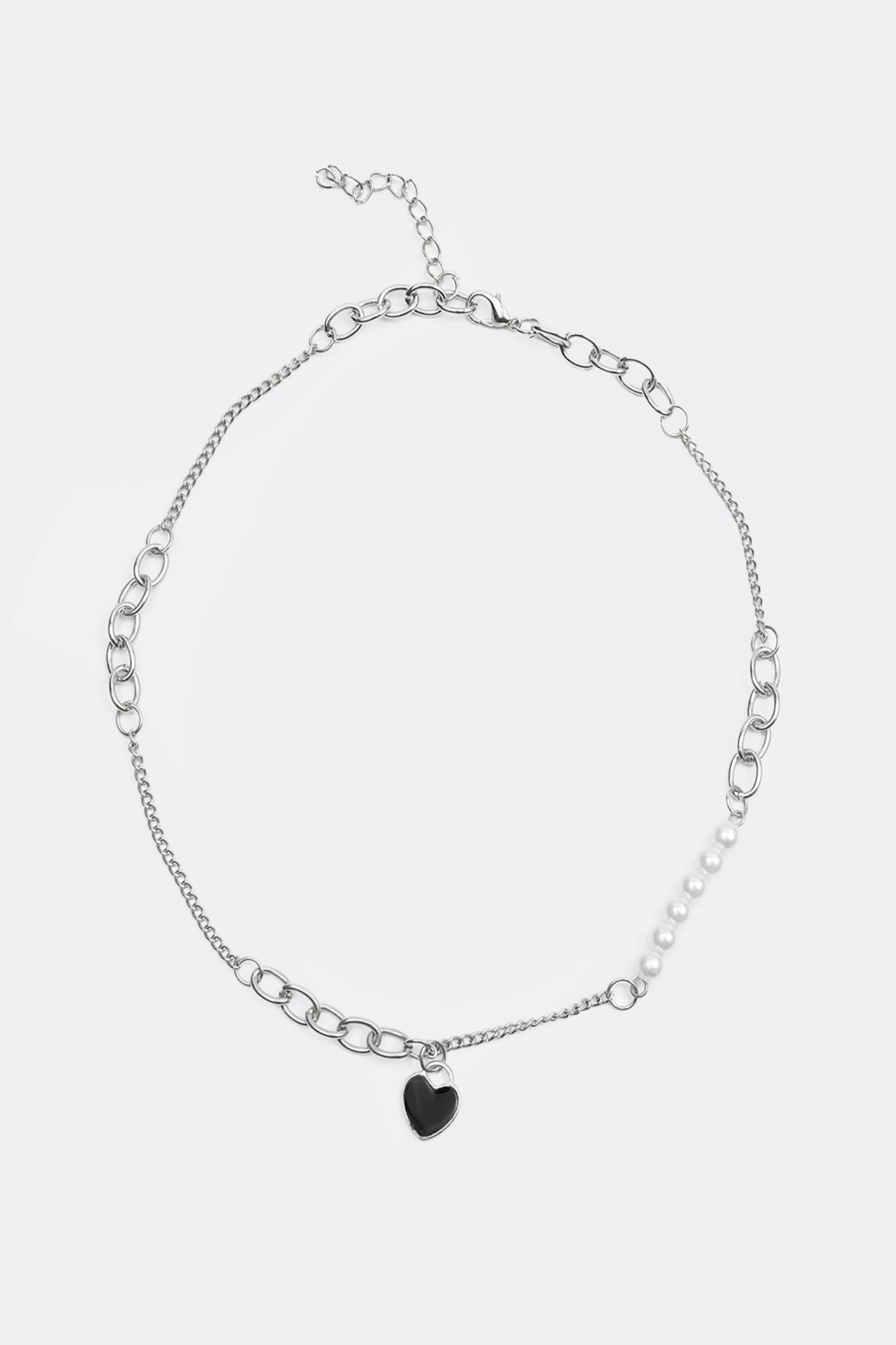 Faux Pearl Heart Pattern Necklace