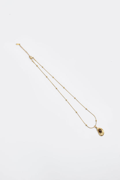 Water Drop Charm Opal Decor Necklace
