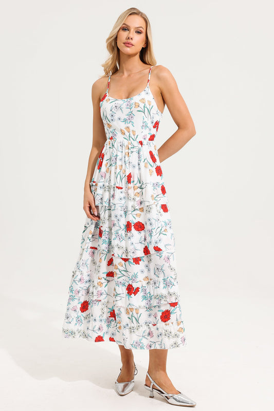 Floral Tiered Cami Maxi Dress