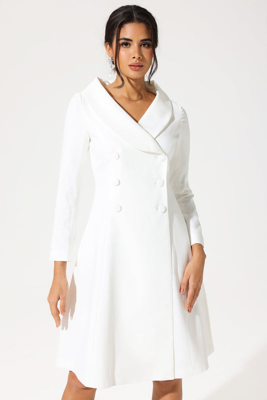 Long Sleeve Off-Shoulder Midi Dress