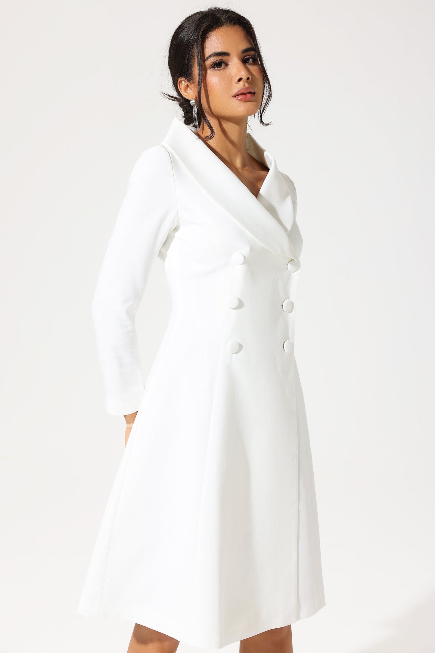 Long Sleeve Off-Shoulder Midi Dress