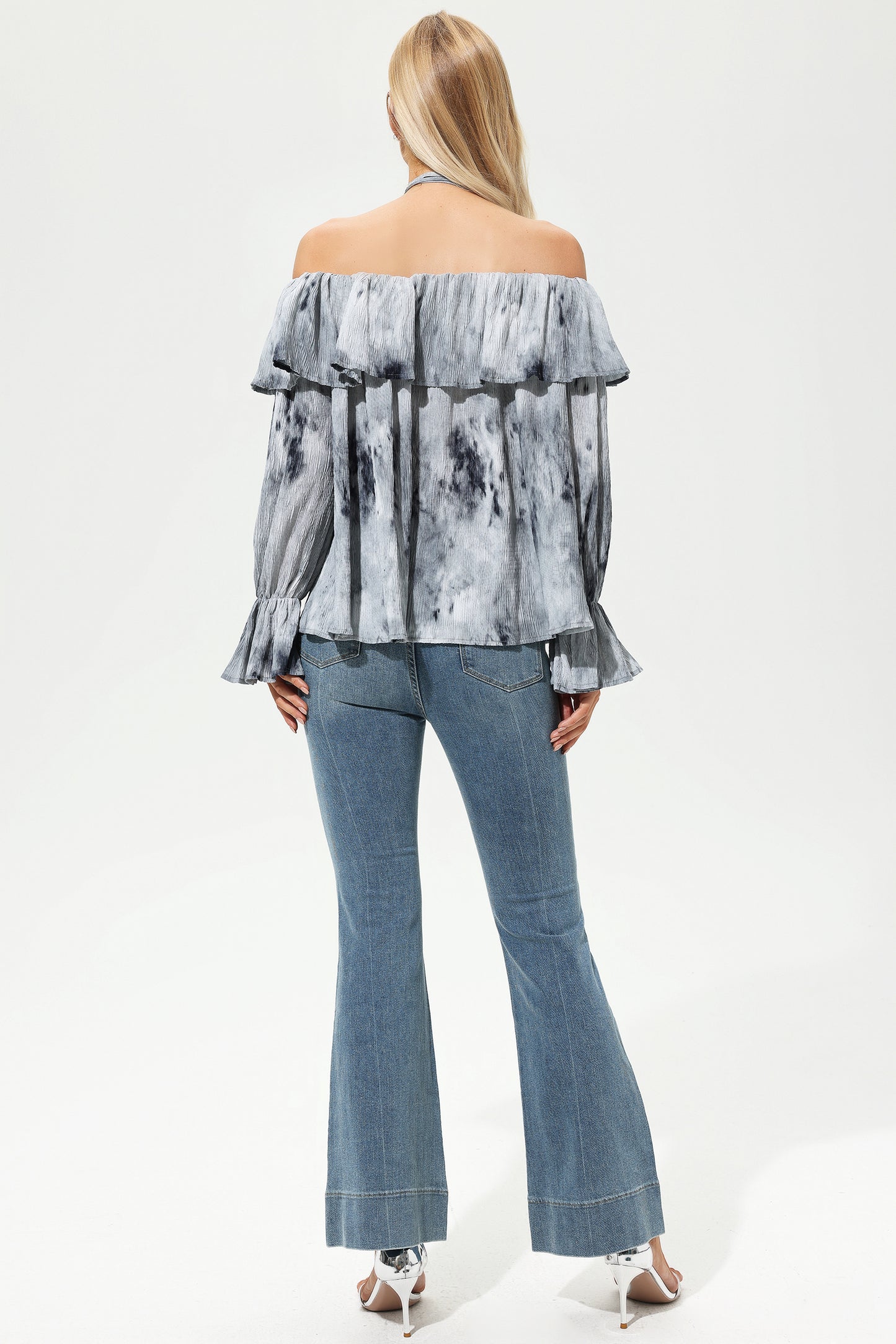 Off-Shoulder Ruffle Hem Top