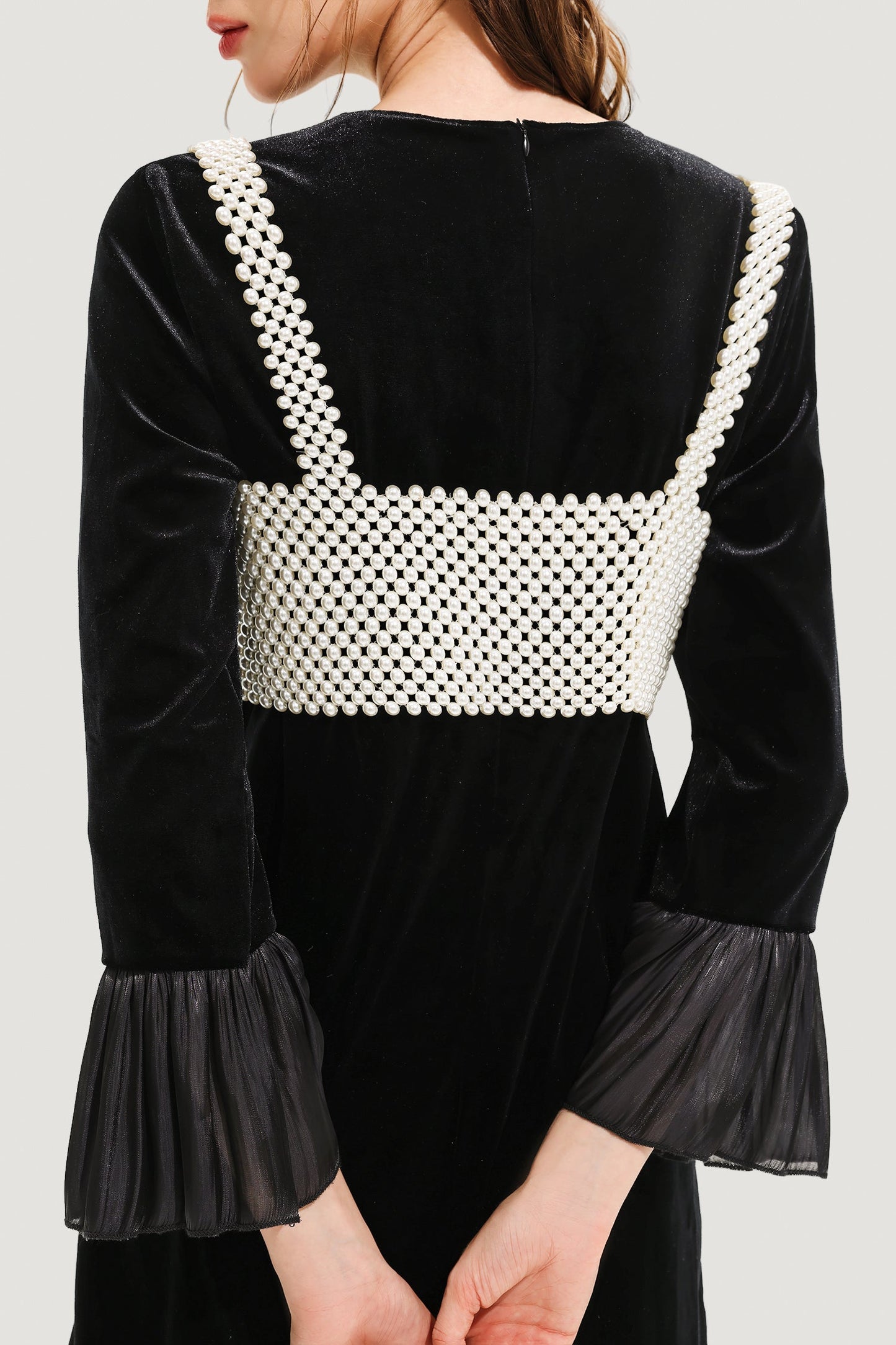 Faux Pearl Handmade Beaded Vest