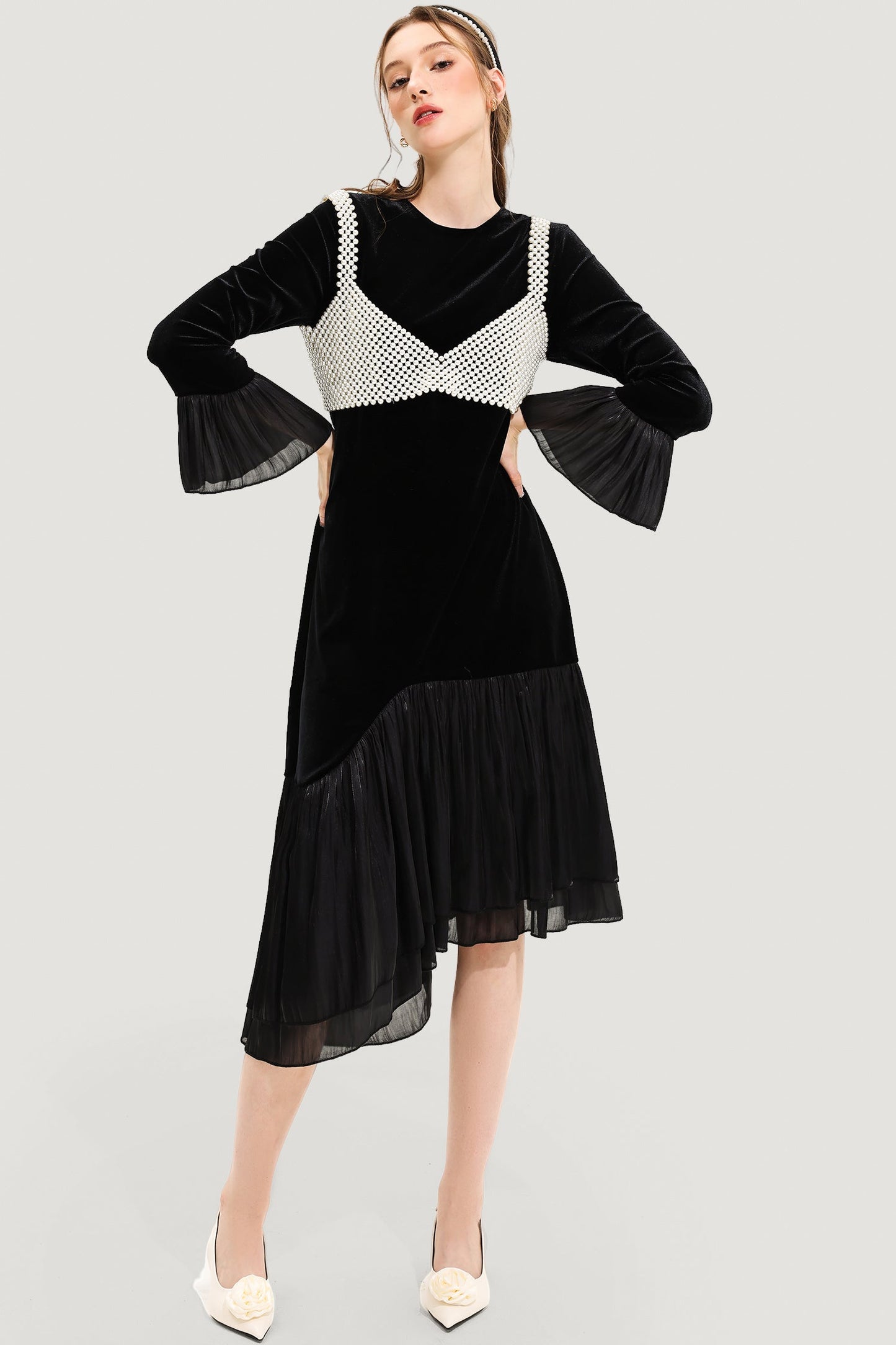 Faux Pearl Handmade Beaded Vest