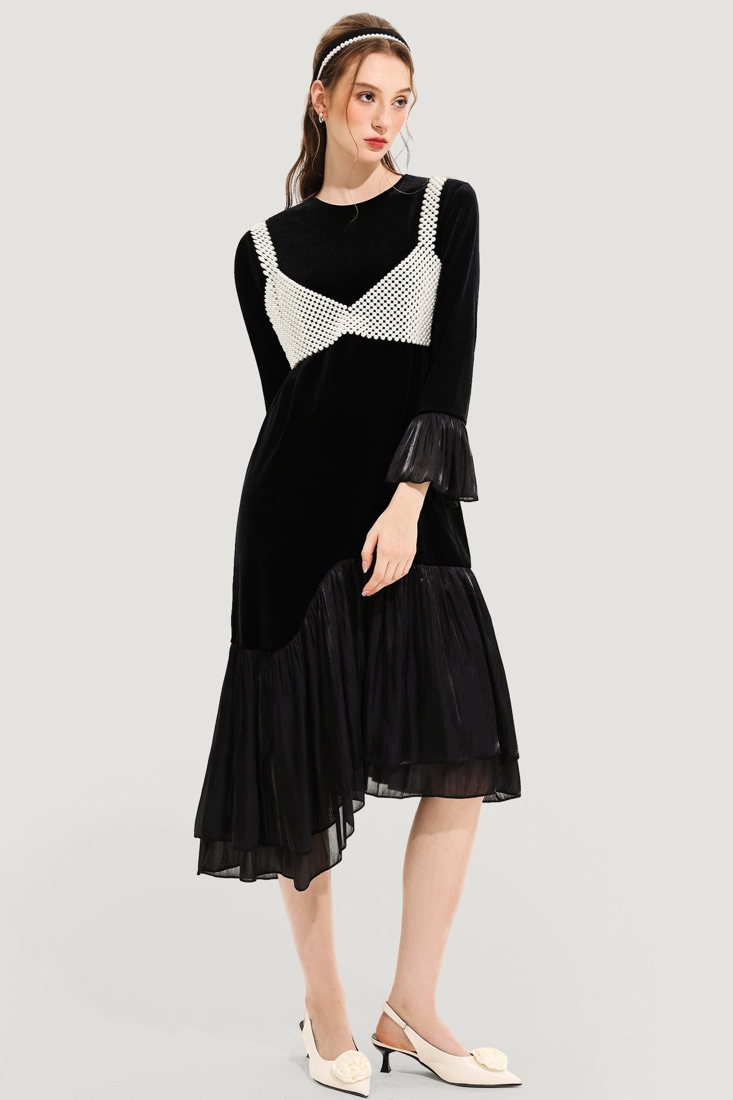 Faux Pearl Handmade Beaded Vest