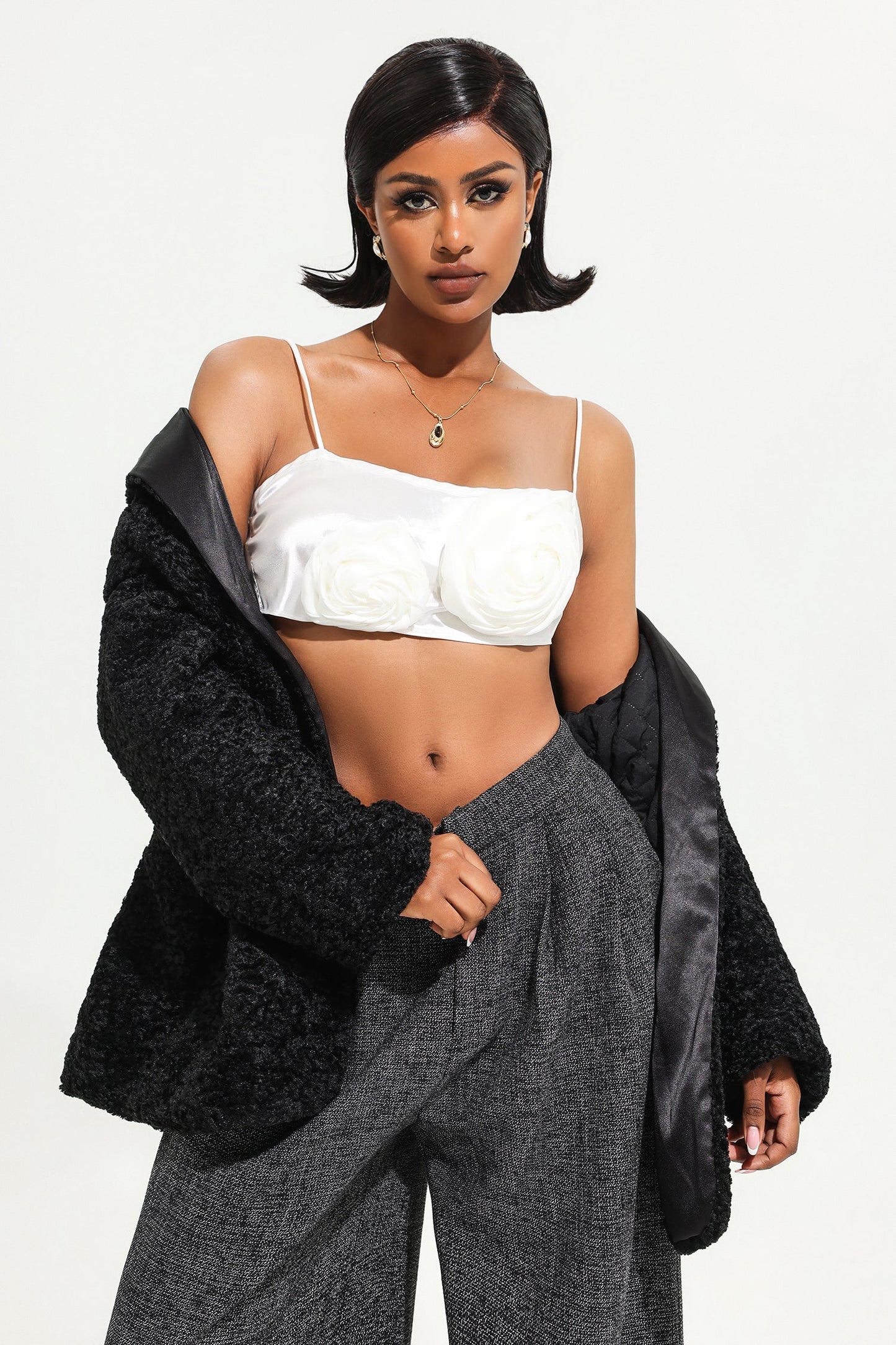 Velvet Long Sleeve Black Maxi Blazer
