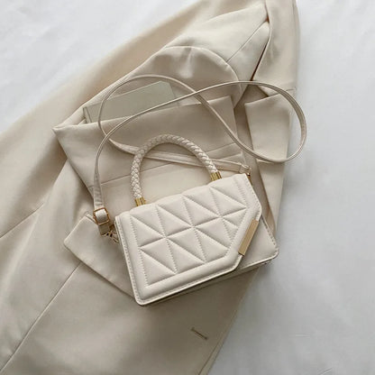 Plaid PU Leather Designer Crossbody Handbag