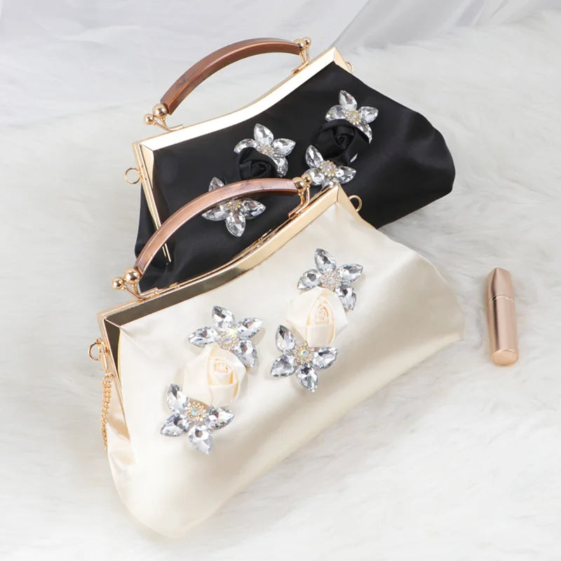Fashion Rhinestone Evening Clutch Wristlet