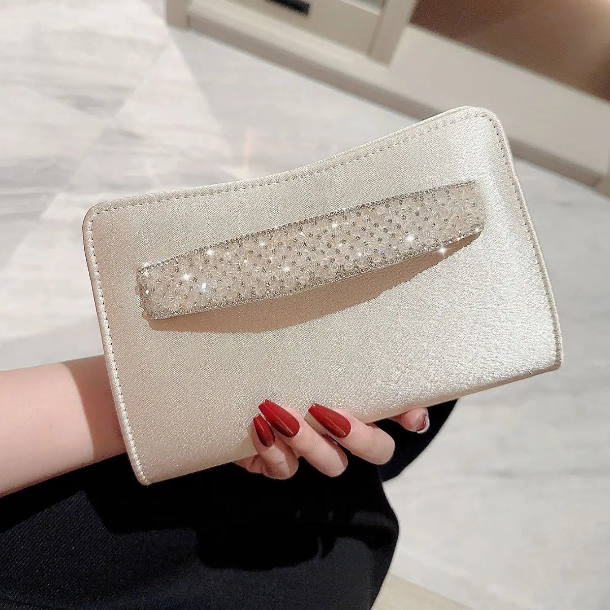 Glitter Diamond Evening Wristlet