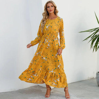 Bohemian Women’s Chiffon Floral Maxi Dress