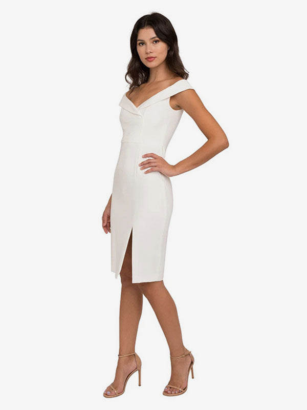 Birthday Party Dresses Off-Shoulder High-slit Short Dress