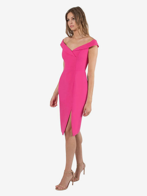 Birthday Party Dresses Off-Shoulder High-slit Short Dress
