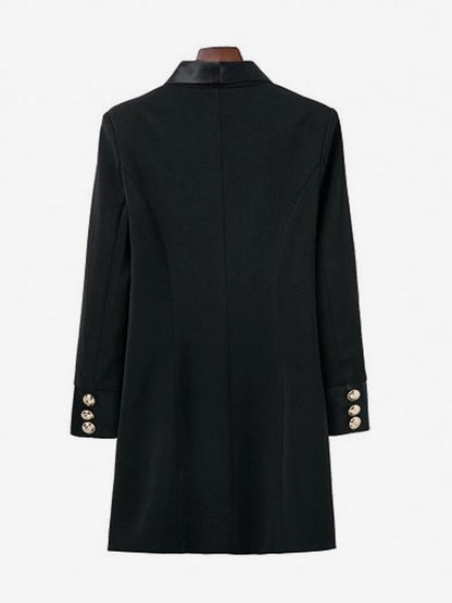 Blazer Jacket Double Breasted V-Neck Blazer Dress For Women