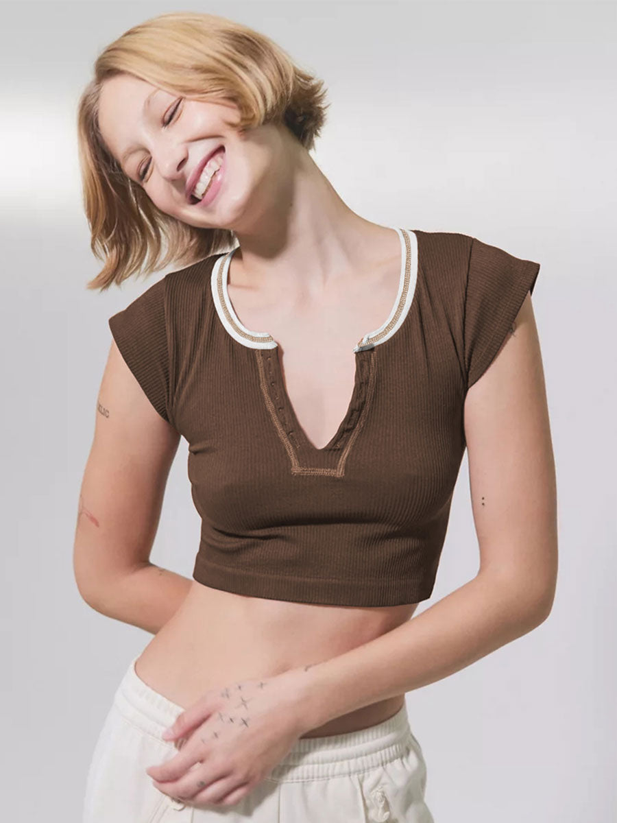 Light Gray Cami Top U-Neck Sexy Women Camis