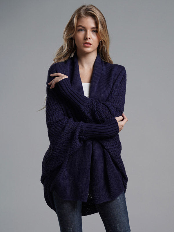 Women's Sweater Batwing Sleeves Open Front Cardigans For Fall Winter