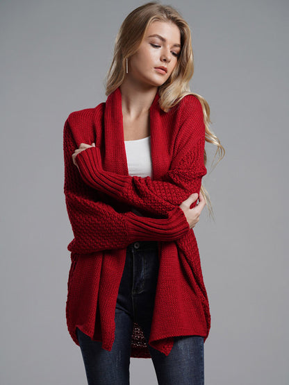 Women's Sweater Batwing Sleeves Open Front Cardigans For Fall Winter