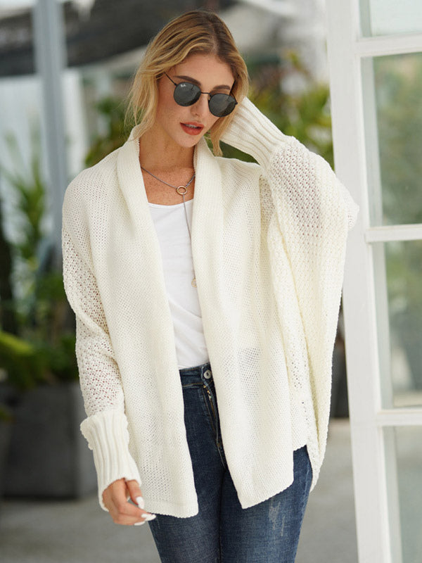 Women's Sweater Batwing Sleeves Open Front Cardigans For Fall Winter