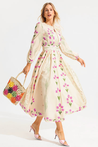 Floral Straw Woven Shoulder Bag