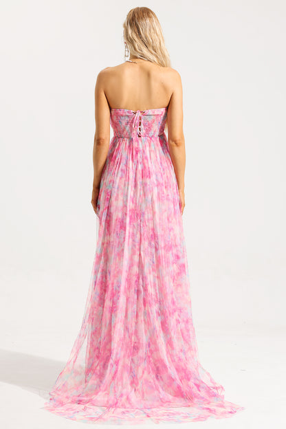Sweetheart Neck Frill Sleeveless Maxi Dress