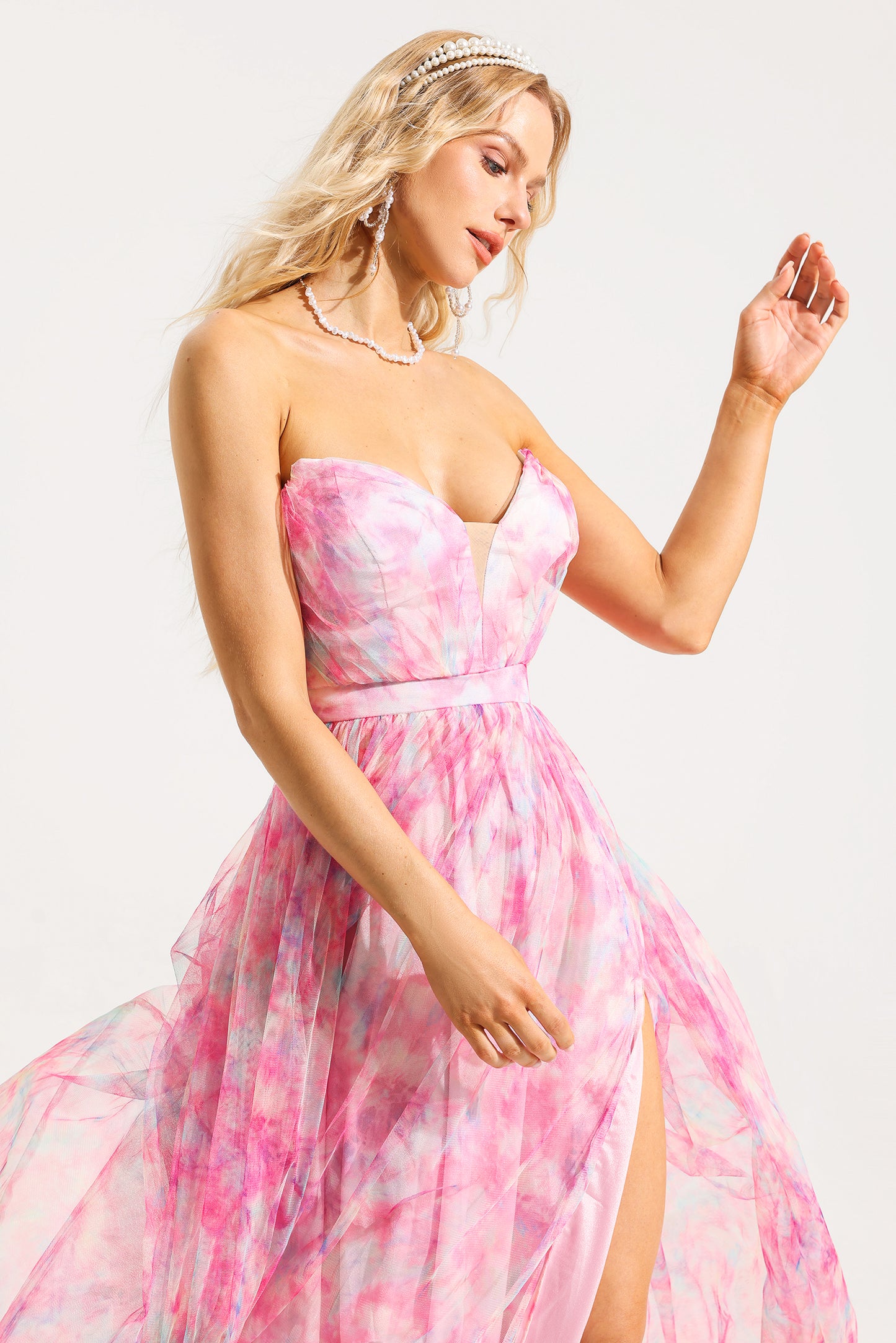 Sweetheart Neck Frill Sleeveless Maxi Dress