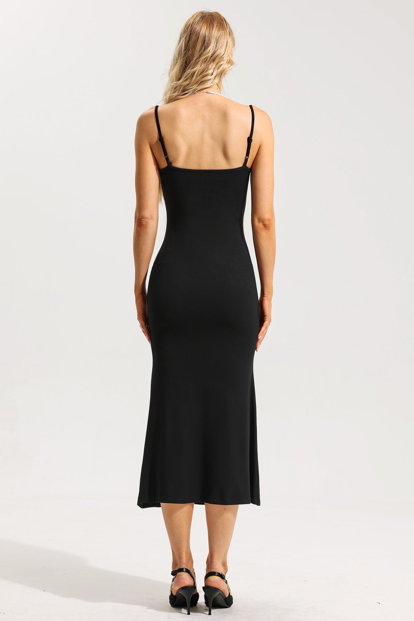 3D Floral Knit Sleeveless Midi Dress