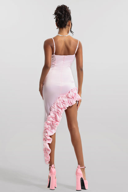 Solid Sleeveless Agaric Lace Midi Dress