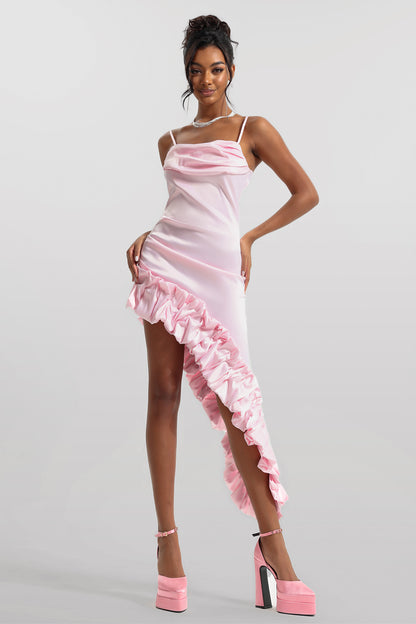 Solid Sleeveless Agaric Lace Midi Dress